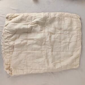 Parachute Linen Loft Sham Cream Cotton Back Minimalist‎ Quilted Standard